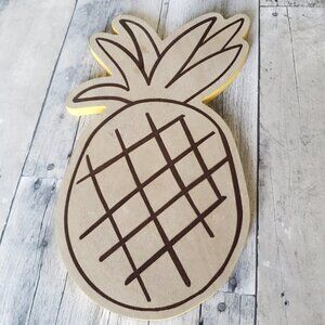Pineapple Serve Board With Yellow Edge